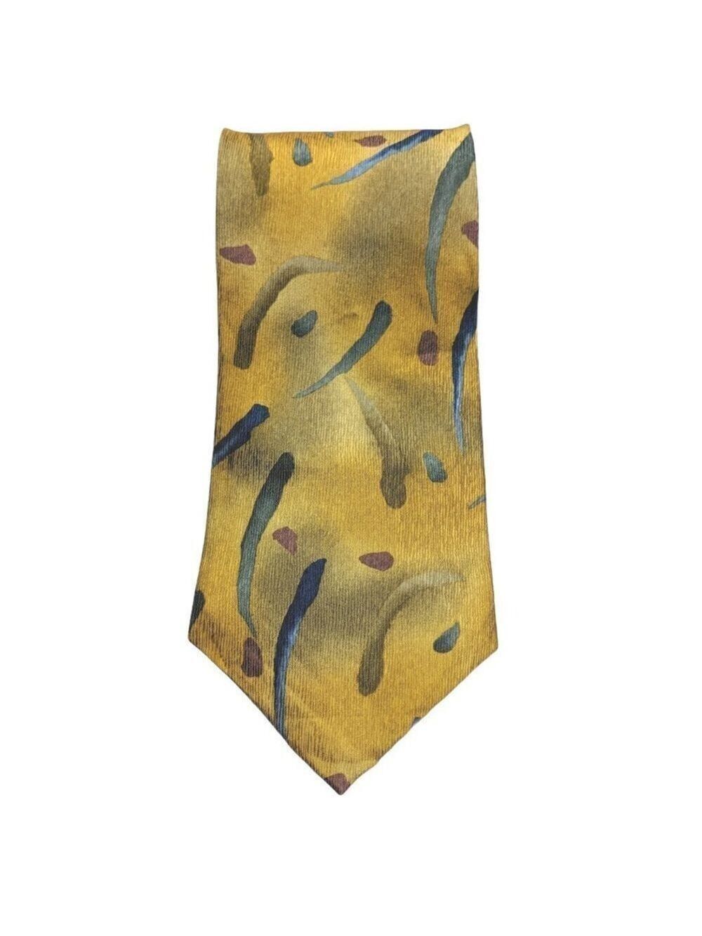 Cocktail Colors Blue Gold Geometric Tie - Picture 4 of 7